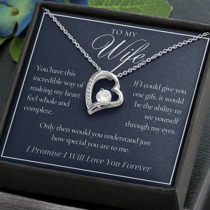 To My Wife - See Yourself Through My Eyes - Forever Love Necklace